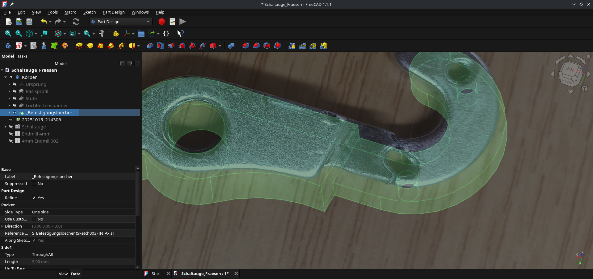 Screenshot von FreeCAD